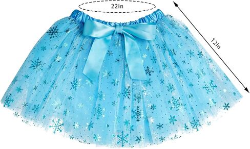 Miayon بريق ندفة الثلج عقال توتو تنورة مجموعة عيد الميلاد اللباس الملحقات للفتيات عيد الميلاد عيد الميلاد تأثيري حزب الديكور زي للفتيات 4-12 سنة in Kuwait
