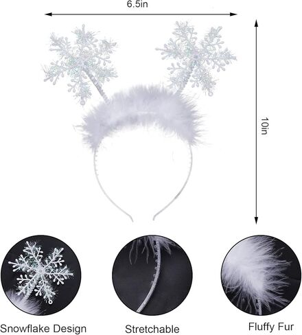 Miayon بريق ندفة الثلج عقال توتو تنورة مجموعة عيد الميلاد اللباس الملحقات للفتيات عيد الميلاد عيد الميلاد تأثيري حزب الديكور زي للفتيات 4-12 سنة in Kuwait