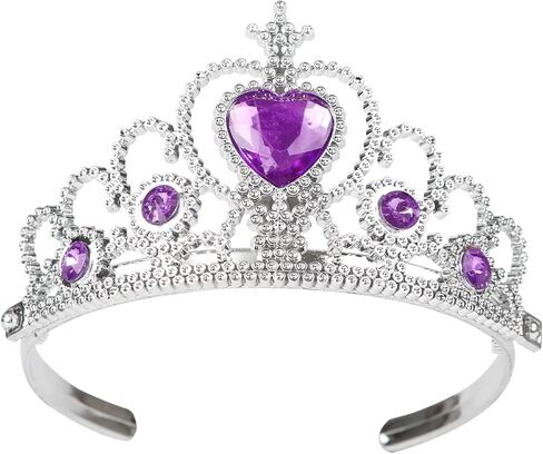 مجموعة شعر مستعار حورية البحر للبنات الصغيرات مع مجوهرات تاج لحفلات الهالوين التنكرية للأميرة in Kuwait