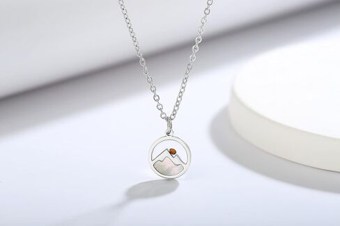Aoemon Mustard Seed Necklace - Faith for Women, Jewelry Christian Inspirational Gifts of Snowy Mountain Necklace, Dainty with Gift Card in Kuwait