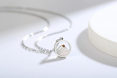 Aoemon Mustard Seed Necklace - Faith for Women, Jewelry Christian Inspirational Gifts of Snowy Mountain Necklace, Dainty with Gift Card in Kuwait