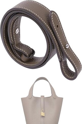 XYJG TC Leather Strap for Hermes Picotin/Lindy/Evelyne bag, Multi length Handmade Cowhide Crossbody Purse Strap for Handbag【27.6inch long, 1.5inch wide, Black (Gold Studs)】 in Kuwait