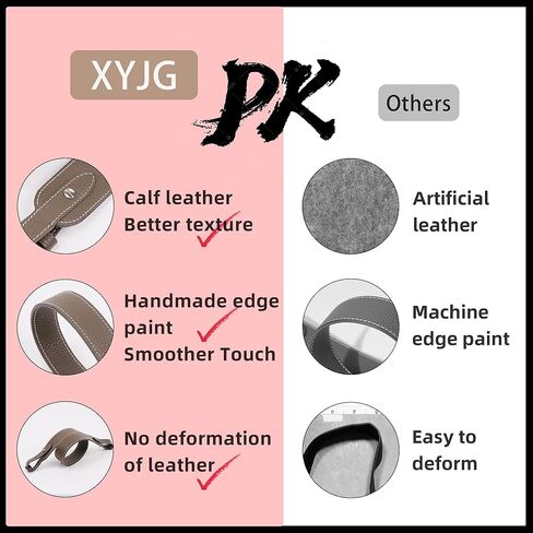 XYJG TC Leather Strap for Hermes Picotin/Lindy/Evelyne bag, Multi length Handmade Cowhide Crossbody Purse Strap for Handbag【27.6inch long, 1.5inch wide, Black (Gold Studs)】 in Kuwait