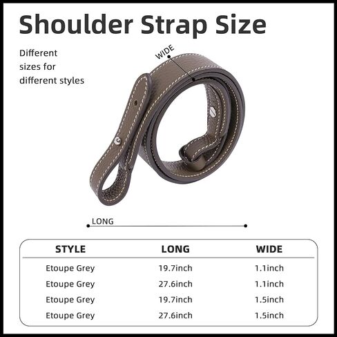 XYJG TC Leather Strap for Hermes Picotin/Lindy/Evelyne bag, Multi length Handmade Cowhide Crossbody Purse Strap for Handbag【27.6inch long, 1.5inch wide, Black (Gold Studs)】 in Kuwait