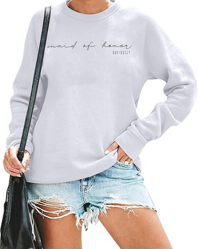 MAXIMGR خادمة الشرف البلوز المرأة وصيفة الشرف بلوزات العازبة حفلة هدية البلوز قميص عطلة الزفاف in Kuwait