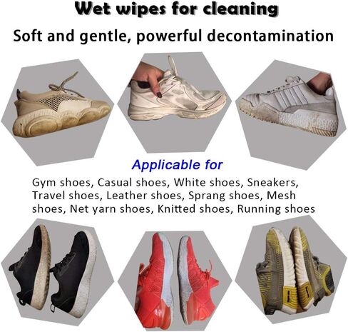 مناديل مبللة للاحذية الرياضية للاستعمال مرة واحدة، منظف سريع للاحذية الرياضية بدون غسل، مناديل فورية للتنظيف العميق والصيانة (عبوة واحدة من 30 قطعة) in Kuwait