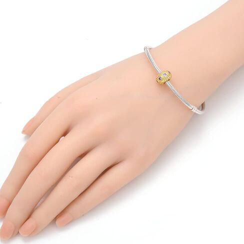 Adabele 1PC أصيلة مطلية بالذهب فضة الاسترليني جوهرة سحر مكعب زركونيا تشيكوسلوفاكيا الماس الخرزة صالح باندورا جميع سوار قلادة أخرى مجوهرات شخصية عيد ميلاد المرأة هدية in Kuwait