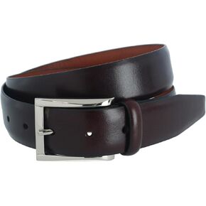Trafalgar Men's 100% Full Grain Leather Belt - The Broderick - 1 1/4 Inches Wide (32mm)