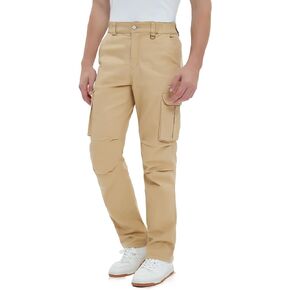 Men's Cargo Pants Casual Cotton Elastic Waist Work Pants Military Combat Tactical Cargo Pants with 7 Pockets in Kuwait