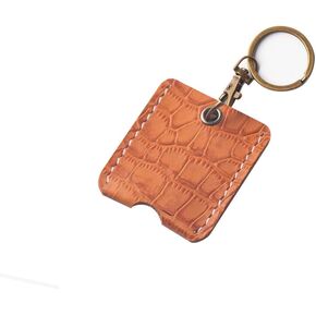 JuneTree Genuine Leather Keychain pouch, Universal Key Fob Keychain Leather Key Chain Holder for keys and ID Key Cards