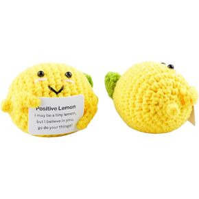 سلسلة مفاتيح بتصميم ليمون ايجابي لطيف ومضحك من كوراسيك، دمية كروشيه محبوكة، هدايا ابداعية ملهمة للرجال والنساء وديكور شنطة المنزل in Kuwait