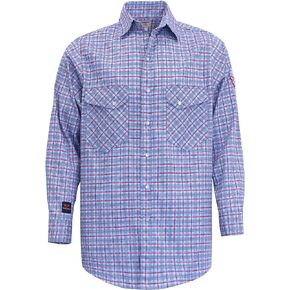TICOMELA FR Shirts for Men Flame Resistant Shirt CAT2 Light Weight 6.5oz Fire Retardant Men's Welding Shirt