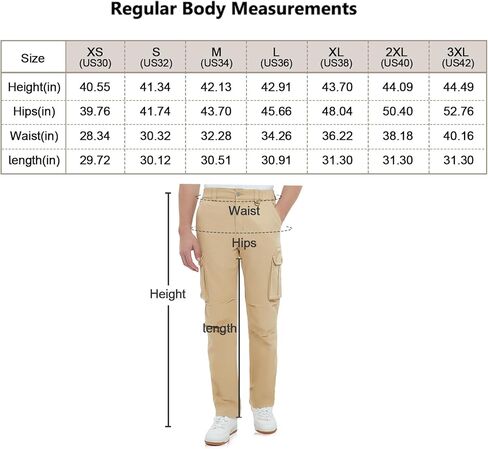 Men's Cargo Pants Casual Cotton Elastic Waist Work Pants Military Combat Tactical Cargo Pants with 7 Pockets in Kuwait