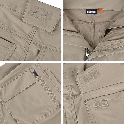 POWERTHREE Men's 4 Way Stretch Outdoor Cargo Pants All Season with Multi Pocket Work Pant for Work Utility M919 in Saudi Arabia