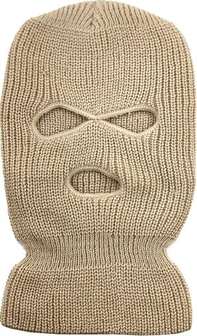 Mens Balaclava Collection Fleece Three Hole Mask Winter Knit Ski Hat Ribbed Beanie Winter in Kuwait