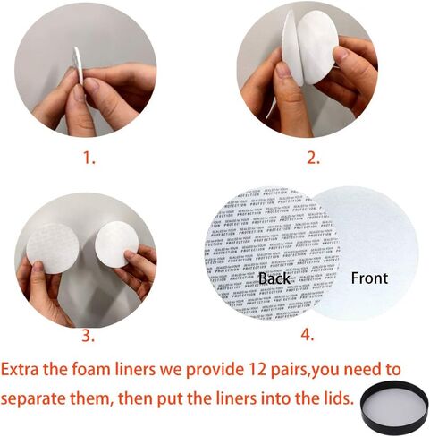 zmybcpack 24 Pack 6 OZ Clear Plastic Slime Jars With Screw Lids, A Spatula, A Pen &Labels - Craft Storage Containers/Storage Favor Jars/Travel Jars For Cosmetic, Body Sugar Scrubs in Kuwait