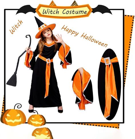 Girl's the Glamour Witch Dress Halloween Costumes in Kuwait