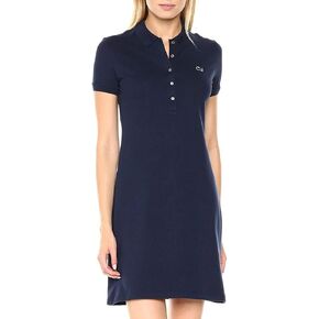 للنساء من Lacoste الكلاسيكي بأكمام قصيرة قابل للتمدد قطني مضلع من Polo قصير ، فستان ef8470 in Saudi Arabia