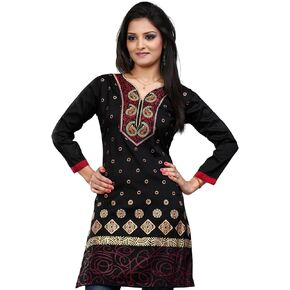 Maple Clothing Short Kurti Indian Tunic Top Women's Embroidered India Apparel