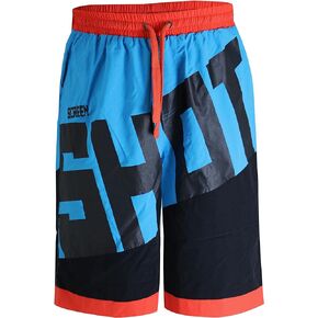 SCREENSHOT Men's Athletic Retro Throwback Basketball Gym Fitness Active Workout 12" Inseam Length Fashion Shorts