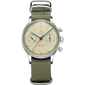 AESOP Chronograph Mechanical Men Watches ST1901 1963 Movement Manual Wind Analog Men Wristwatches Stainless Steel Sapphire Crystal Waterproof Luminous Pilot Military Watch