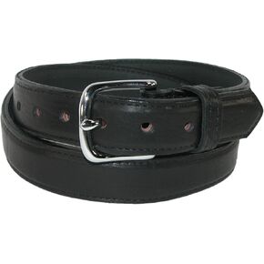 Boston Leather Men's Bison Leather 1.25 Inch Dress Belt