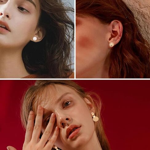 JEWPARK 24 زوجًا من الأقراط الذهبية الكبيرة أقراط هندسية كبيرة للنساء أقراط ذهبية منسوجة من أوراق الجنكة الملتوية أقراط مجوهرات هدايا in Kuwait