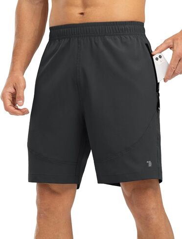 شورت Rdruko للمشي لمسافات طويلة للرجال مقاس 7 بوصة، شورت رياضي سريع الجفاف للجري خفيف الوزن مع جيوب بسحاب in Kuwait