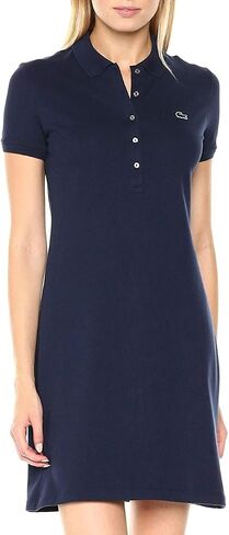 Lacoste Women's Classic Short Sleeve Stretch Mini Pique Polo Dress in Saudi Arabia