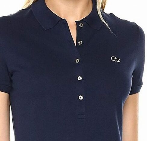 Lacoste Women's Classic Short Sleeve Stretch Mini Pique Polo Dress in Saudi Arabia