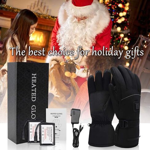Rabbitroom Heated Gloves for Men Women,Upgraded Electric Battery Cold Weather Heated Gloves,Winter Waterproof Touchscreen Hand Warmers Thermal Arthritis Gloves Perfect for Cycling Skiing Working in Kuwait