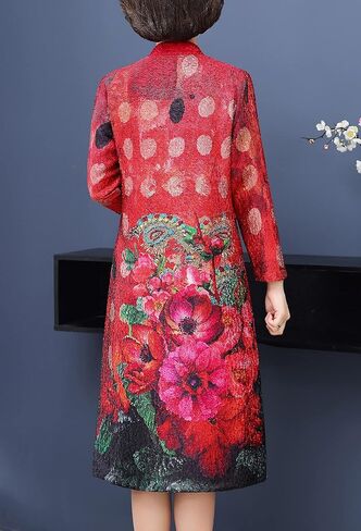 Bitablue Women's Exotic Paneled V-Neck Dress with Magnificent Floral Prints in Kuwait