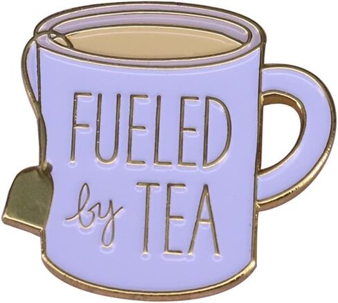 مدعوم من بروش الشاي لك لشرب الشاي، شارة فنجان شاي بسيطة على شكل فنجان شاي كرتوني، دبوس صلب من المينا، هدية مجوهرات للأصدقاء المحبين للشاي، مناسب للسترات وحقائب القماش وملابس الدنيم in Kuwait