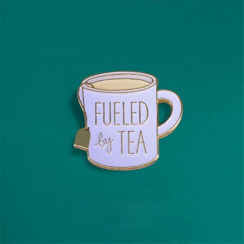 مدعوم من بروش الشاي لك لشرب الشاي، شارة فنجان شاي بسيطة على شكل فنجان شاي كرتوني، دبوس صلب من المينا، هدية مجوهرات للأصدقاء المحبين للشاي، مناسب للسترات وحقائب القماش وملابس الدنيم in Kuwait