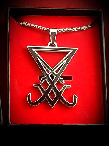 SigilofBaphomet.com كنيسة الشيطان ختم لوسيفر الفولاذ المقاوم للصدأ 316L in Kuwait