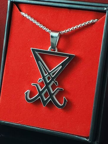 SigilofBaphomet.com كنيسة الشيطان ختم لوسيفر الفولاذ المقاوم للصدأ 316L in Kuwait