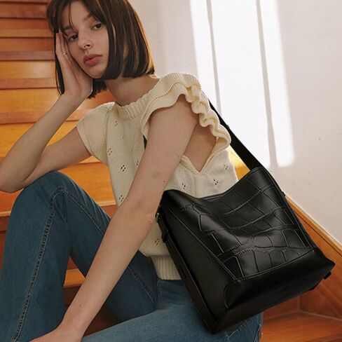 حقائب كتف جلدية للنساء، حقائب يد كبيرة الحجم للسيدات من الجلد الحقيقي in Kuwait