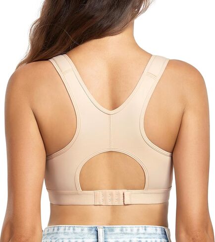 DotVol Women's Front Closure Wireless Adjustable Wide Strap Post-Surgery Everyday Bra in Kuwait