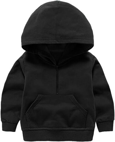 Meikulo Kids Girls 1/4 Zip Hoodies Fashion Hoodies Sweatshirts مع جيب الكنغر 5-14 سنة in Kuwait