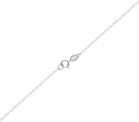 Disney Womens Mickey Mouse Necklace 18" - Sterling Silver Necklace with Cubic Zirconia Mickey Mouse Official License in Saudi Arabia