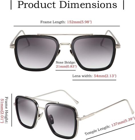 FEISEDY Retro 70s Pilot Sunglasses Tony Sunglasses Trendy Women Square Sun Glasses B2510 in Kuwait