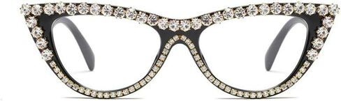 نظارات شمسية كلاسيكية للنساء من Cateye بإطار مرصع بالكريستال وإطار مرصع بالجواهر in Kuwait