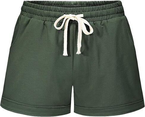 HOW'ON Womens Drawstring Shorts Summer Elastic Waist Casual Shorts Running Athletic Shorts with Pockets in Saudi Arabia