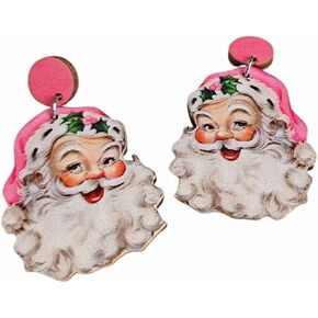 Vintage Christmas Santa Dangle Earrings Funny Cute Gingerbread Man Elf Fawn Charm Earrings Acrylic Resin Fashion Jewelry Holiday Gift Ladies Teens Xmas Party Favors Decor Accessories in Kuwait