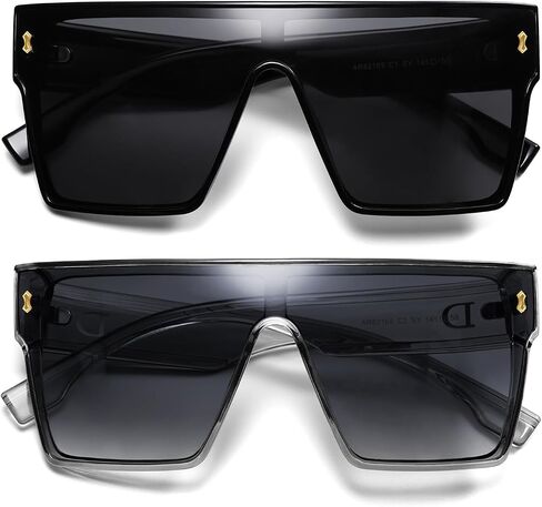 Allarallvr Oversized Trendy Square Sunglasses For Women Men Rectangle Fashion Sun Glasses AR82128 in Kuwait