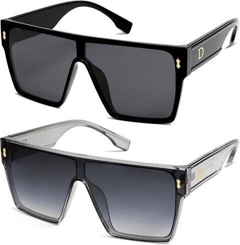 Allarallvr Oversized Trendy Square Sunglasses For Women Men Rectangle Fashion Sun Glasses AR82128 in Kuwait