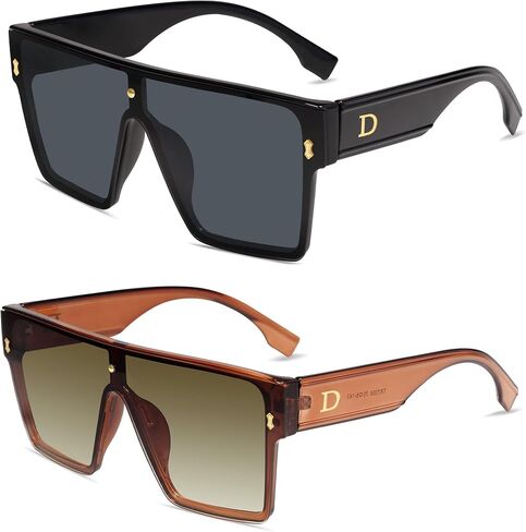 Allarallvr Oversized Trendy Square Sunglasses For Women Men Rectangle Fashion Sun Glasses AR82128 in Kuwait