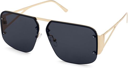 نظارات شمسية Pro Acme Aviator للنساء والرجال العصرية بدون إطار بظلال مربعة كلاسيكية نظارات شمسية معدنية كبيرة in Kuwait