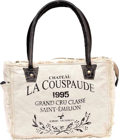 Shy Shy bags LA COUSPAUDE Upcycled Canvas Hand Bag & Cowhide Tote Bag Radiant Upcycled Canvas & Cowhide Leather Bag for Women in Kuwait
