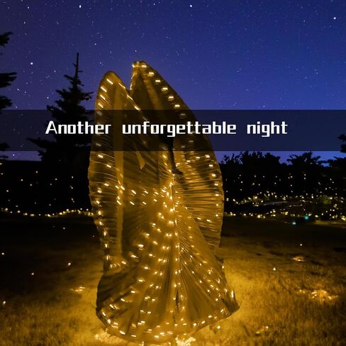 ZFBIRD LED Wings Halloween Butterfly Wings Light up Angel Wings LED Moth Cape with Telescopic Sticks for Kids and Adults in Kuwait